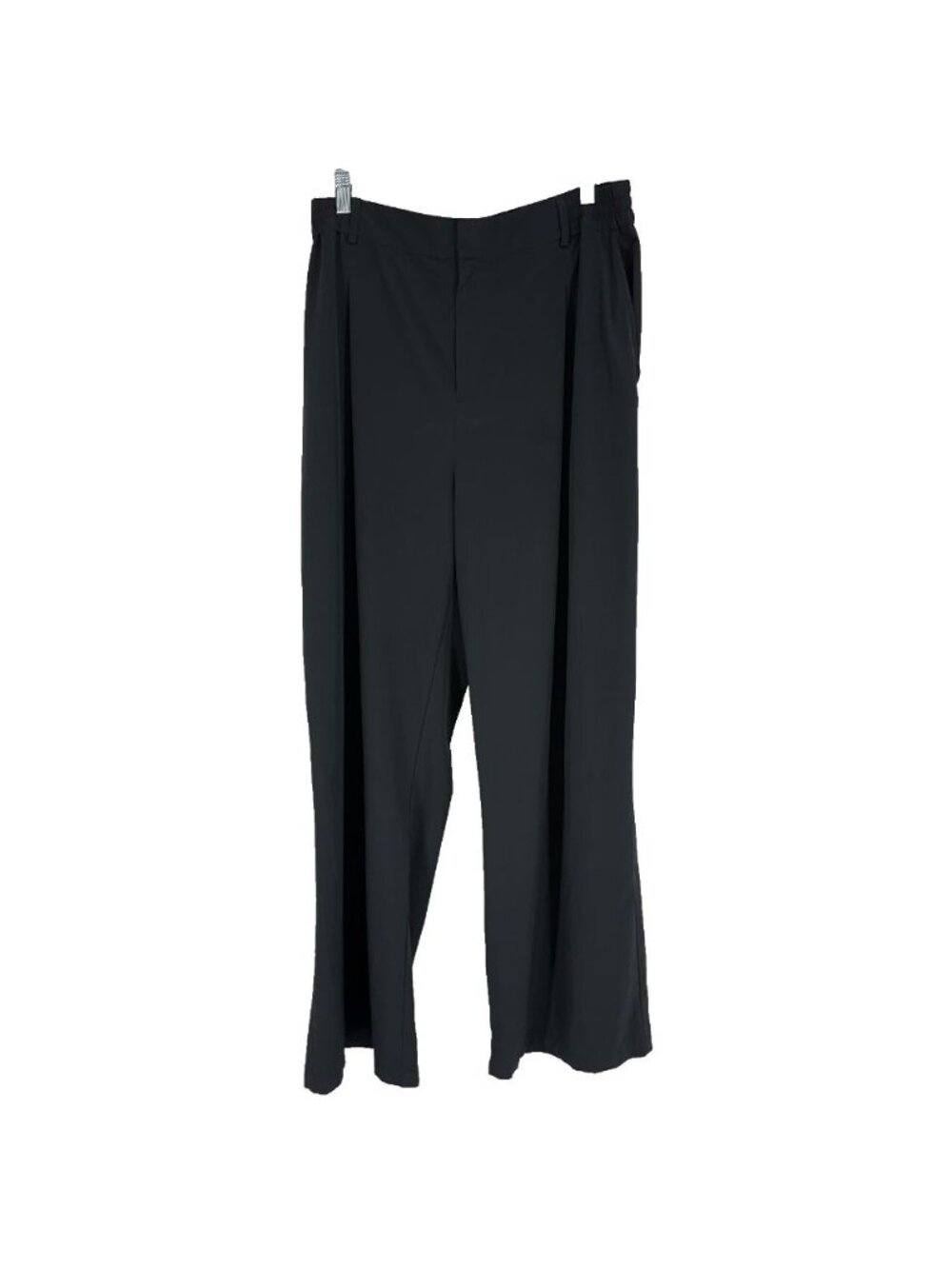 Alo Women L High Waist Dreamscape Trouser Pant Wide Leg Black Stretch Casual - Picture 2 of 9